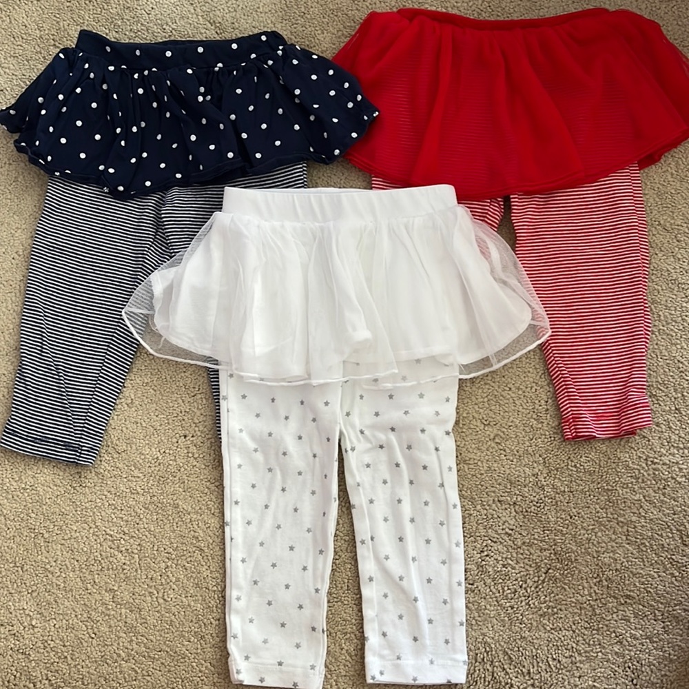 Set of 3 Carter’s skirted leggings